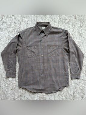 Vintage JC Penny Button Down Long Sleeve Shirt Men’s Large 16-16 1/2 Plaid